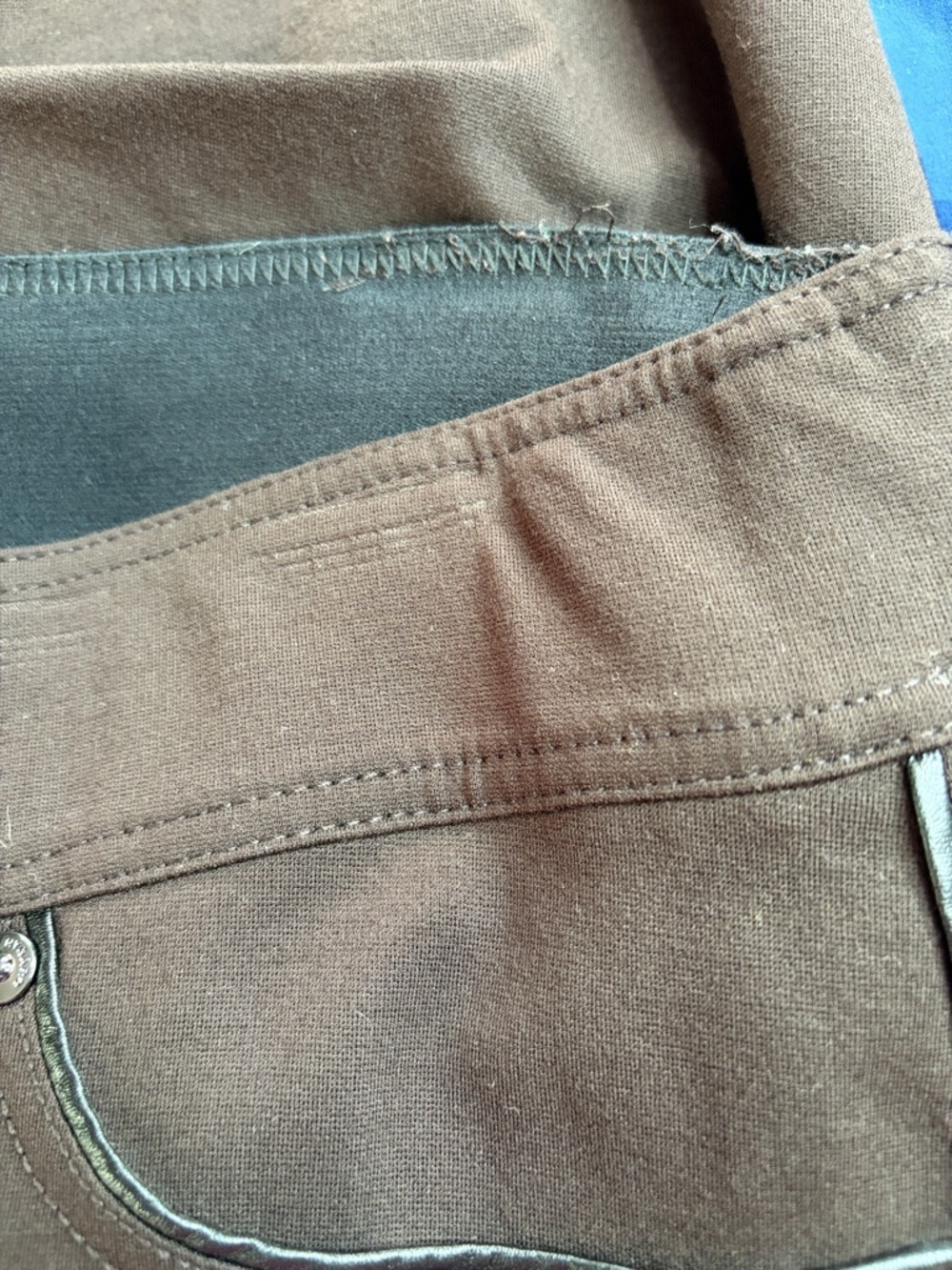 Women's Dark Brown Skinny Ponte Pull-On Pants - Picture 11 of 13